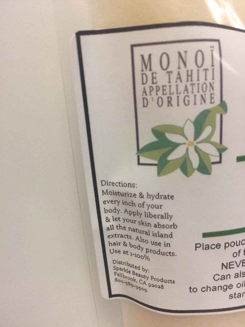 Monoi de Tahiti Oil-100% Natural-32 ounce