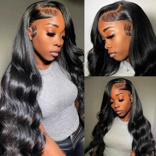 Frontal HD Lace Closure 20 Inch 13x4 Lace Frontal Body Wave Ear to Ear Frontals With Baby Hair 100% Brazilian Virgin Remy Human Hair Frontal Pre Plucked for Black Women 150% Density Natural Black