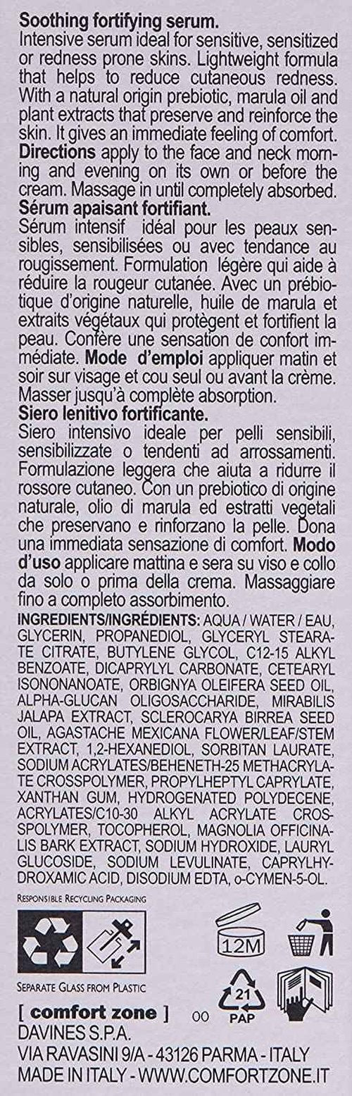 [ comfort zone ] Remedy Soothing Serum, Fragrance-free Intensive Formula For Soothing, Fortifying Action, Perfect For Sensitive Skin, 1 Fl. Oz.