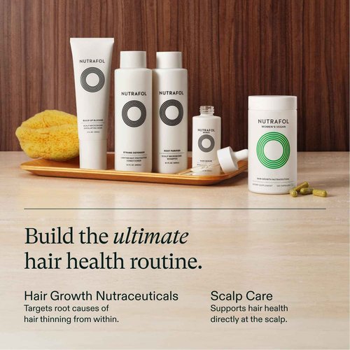 Nutrafol Women's Hair Growth Supplements, for Women 18-44 Years Old, Clinically Tested for Visibly Thicker, Stronger Hair, 100% Vegan Ingredients, Dermatologist Recommended - 1 Month Supply, 1 Pouch