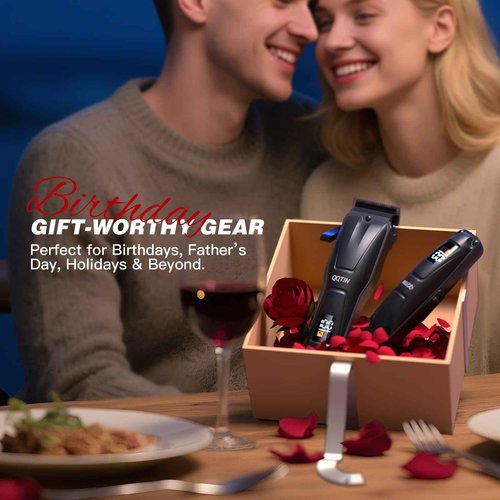 QQTIN Hair Clippers for Men, Cordless Hair Trimmer for Hair Cutting with Long Battery Life, 8500RPM Electric Clippers and Trimmers Set for Self-Haircut and Family Use (Black)