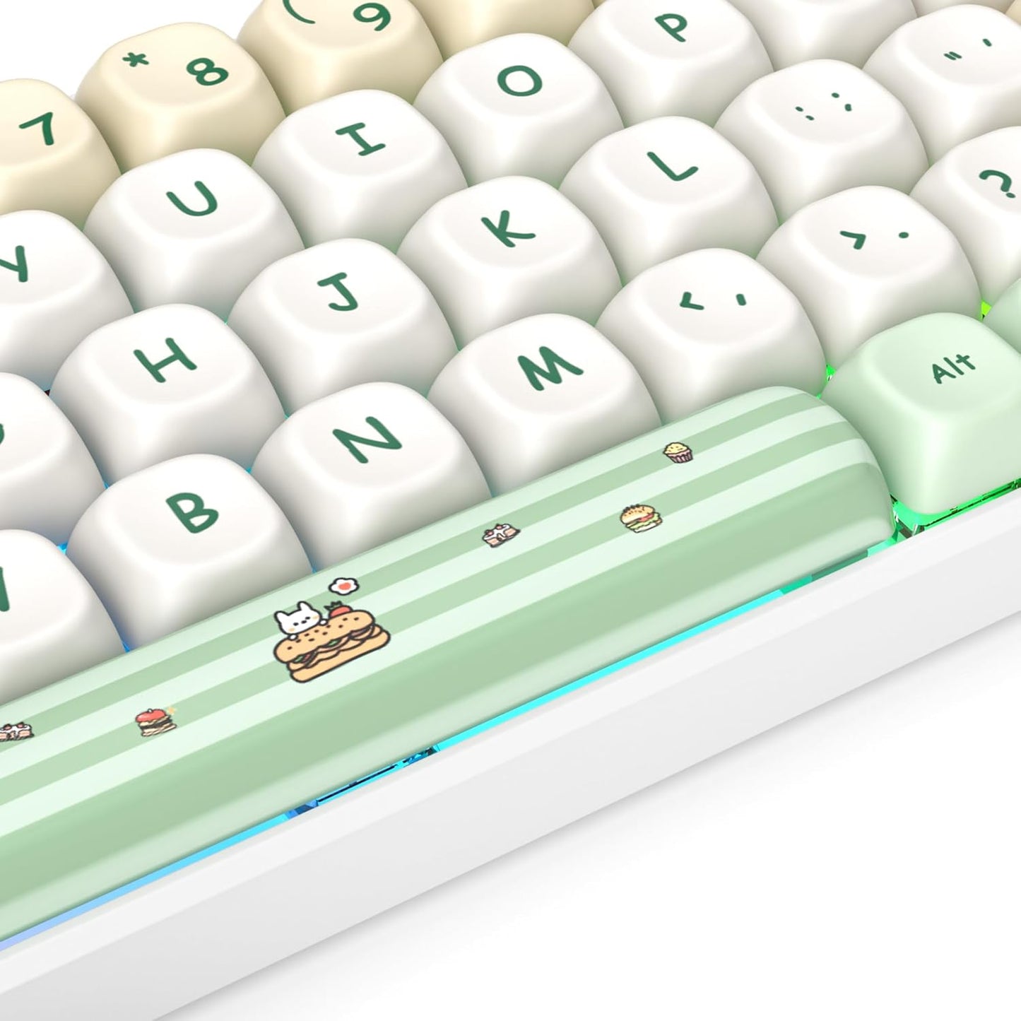 61 PBT Game keycap, 60% Backlight with Key Puller OEM Configuration American Layout, 87/104 Mechanical Keyboard (no Keyboard) (Ahris)