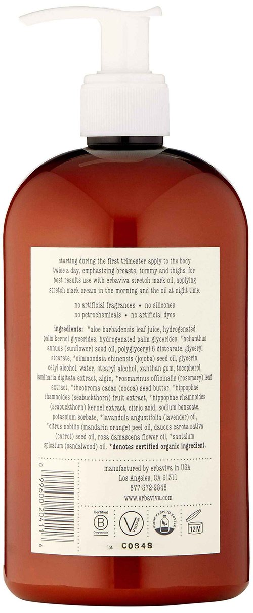 Erbaviva Stretch Mark Cream 16 Fl Oz