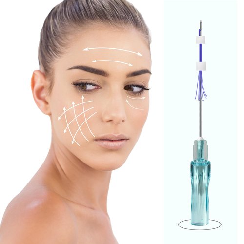 SOZOOM PDO Threads Multi, Face & Whole Body Lift Threads, Blunt L-Type PDO Threads Lift (16PCS-23G-38mm (l))