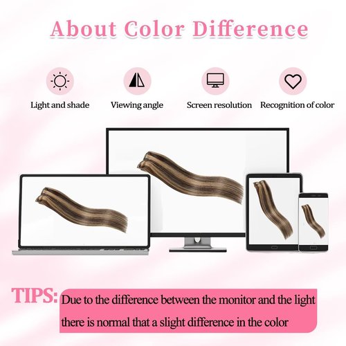 Clip in Hair Extensions Real Human Hair, Seamless Clip ins Real Human Hair for Women, Remy Human Hair Clip in Extensions, Double Weft 8pcs 20 inch Balayage Dark Brown to Chestnut Brown