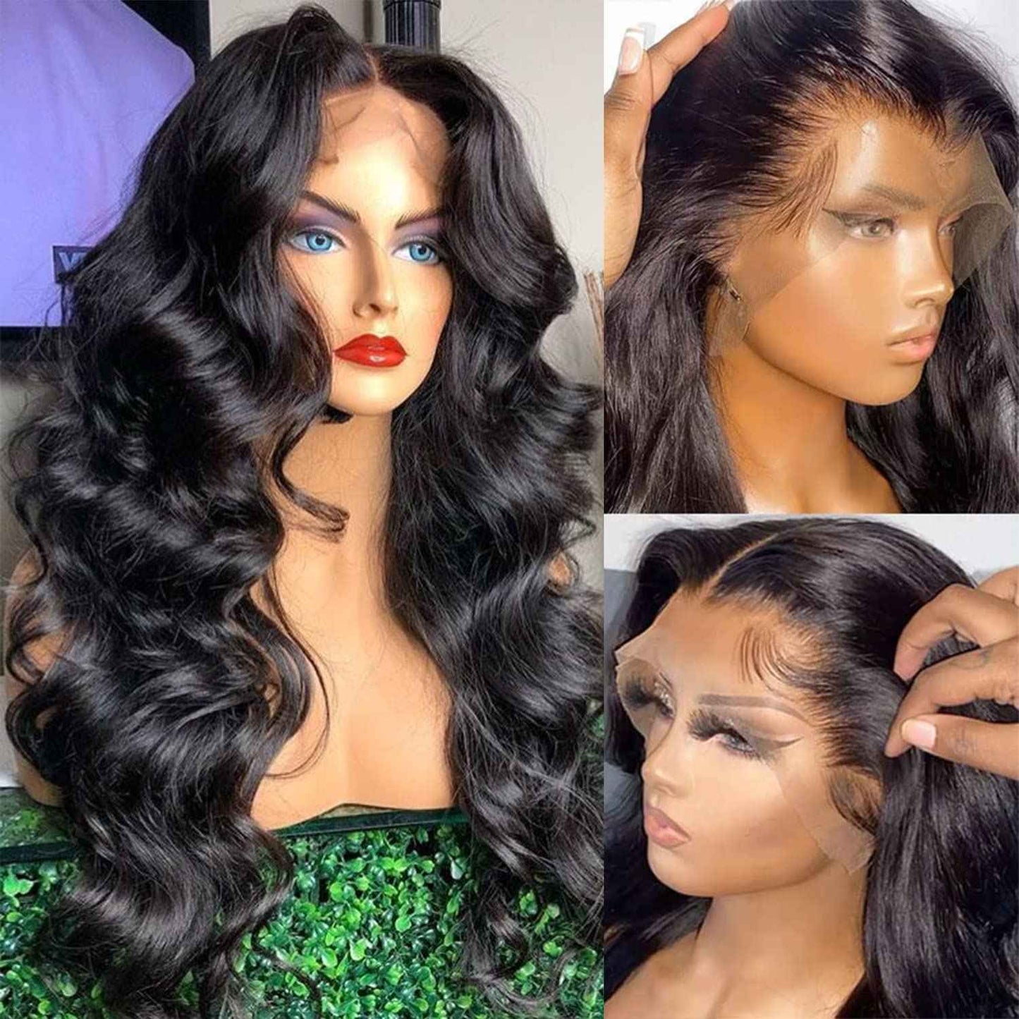 ghotool 200% Density 13x6 Body Wave Lace Front Wigs Human Hair Wigs For Women HD Lace Glueless Wigs Human Hair Pre Plucked With Baby Hair Natural Hairline