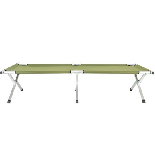 Portable Folding Camping Cot - Army Green, Lightweight Design