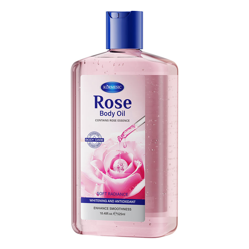 Body Oil with Rose, Coconut & Cocoa - 525ml Natural Moisturizer
