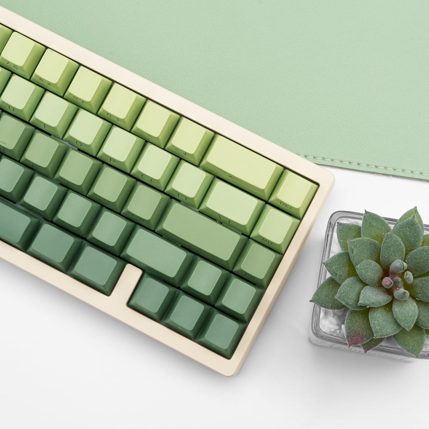 136 Keys Gradient Blue Keycaps, Side Print Shine Through Keycap, Custom Double Shot PBT Keycaps, Cherry Profile Keycap 60 Percent Cherry Mx for ANSI/ISO Layout Mechanical Keyboard