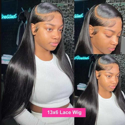 MsSunlight 13x6 Lace Front Wigs Human Hair HD Transparent Wig Deep Part Straight Human Hair Wigs 180% Density Wig 30 Inch Lace Front Wigs for Women Real Human Hair