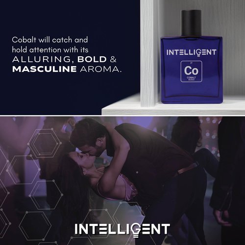 Intelligent Cobalt Eau de Parfum | Cologne for Men | Enticing, Intoxicating, Fierce | 3.4 Fl Oz (100 mL)
