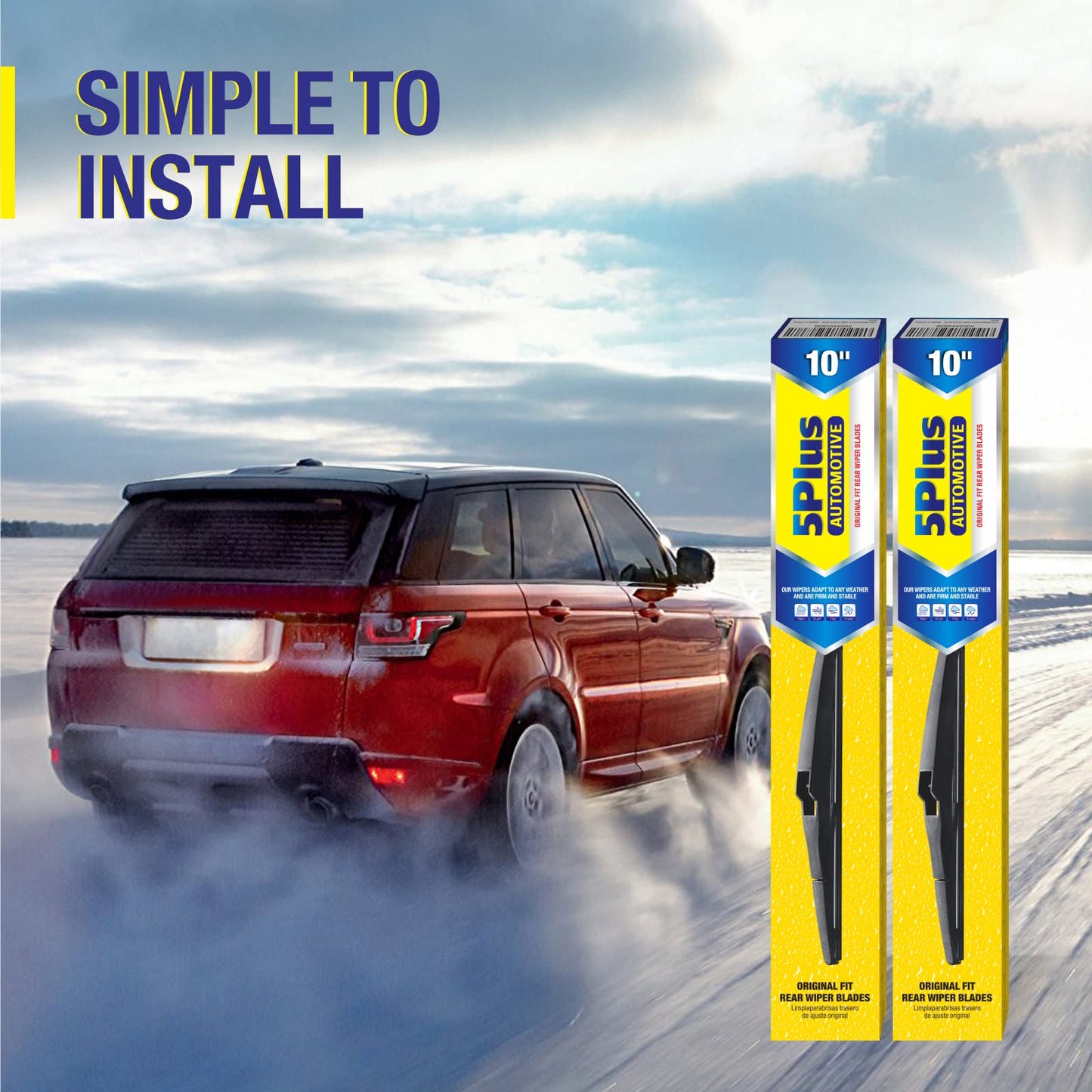 10" Rear Wiper Blades Replacement For TOYOTA RAV4 2018 2017 2016 2015 2014 2013,Highlander 2024 2023 2022 2021 2020,Corolla Cross 2022-2024,Jeep Compass 2024-2018, BACK Windshield Wiper Blades-(10-A)