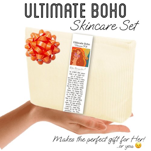 Natural Skincare Gift Set for Women – Hydrating Face Cleanser, Moisturizer & Eye Cream – Clean Beauty Facial Kit with Botanical Ingredients – Perfect Self Care or Christmas Gift by Boho Aromatic