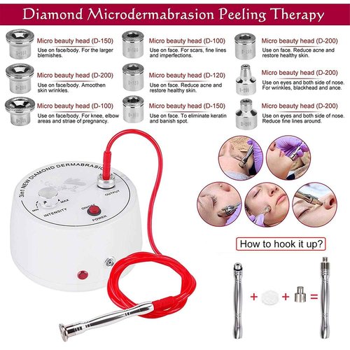 Diamond Microdermabrasion Machine, Yofuly 3 in 1 Professional Microdermabrasion Machine with Vacuum Glass Tube and Spray Bottle for Home Use Skin Care