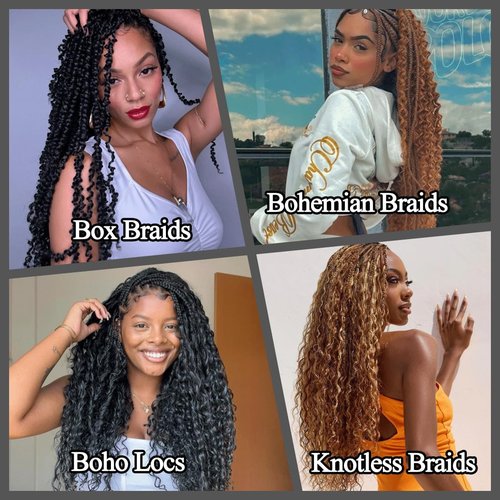 24 Inch Deep Wave Bulk Human Hair For Braiding 100g/2 Bundles Human Braiding Hair For Boho Braids 12A No Weft Deep Wave Curly Human Hair Extensions Balayage(100g,24inch,P4/27#）