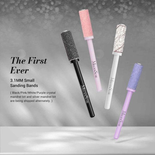 MelodySusie Professional Rechargeable 30000 RPM Nail Drill with 50Pcs Small Sanding Bands