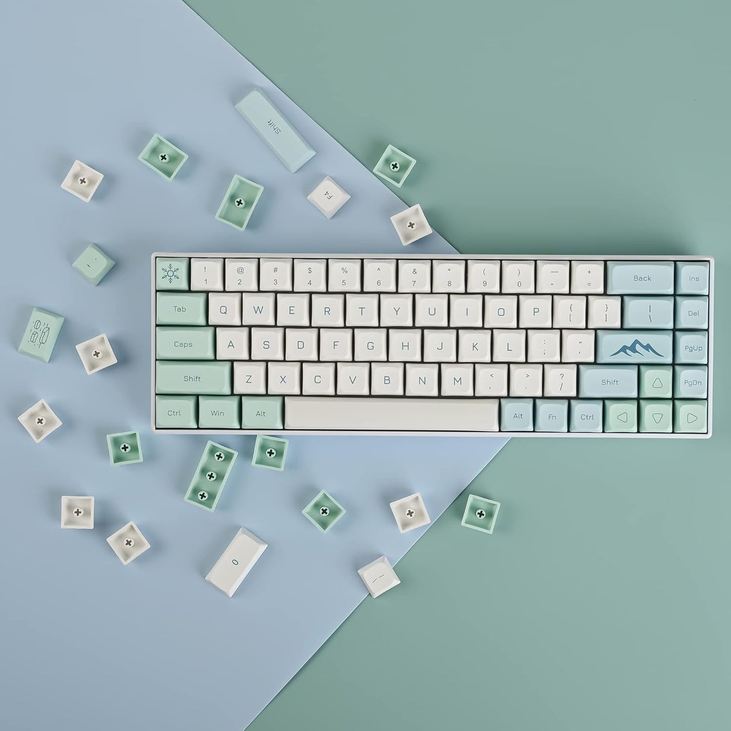 133 Keys PBT Keycap XDA Profile Keycaps Dye-Sublimation Custom Keycaps for MX Switches 60% 75% 100% Mechanical Gaming Keyboards(Caramel Bear)