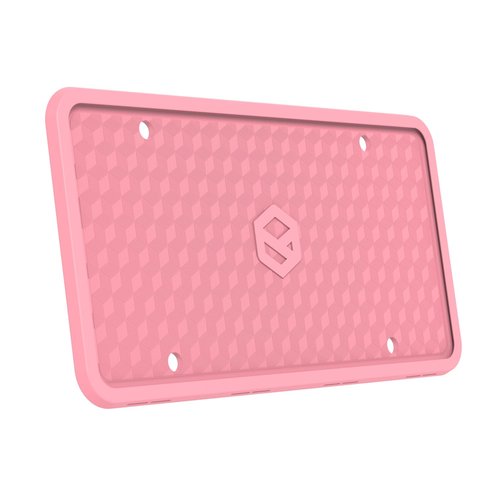 Rightcar Solutions Silicone License Plate Frame | The Original Premium Grade Silicone Car Plate Frame | Rust Proof, Rattle Proof, Weather Proof License Plate Holder (Pink)