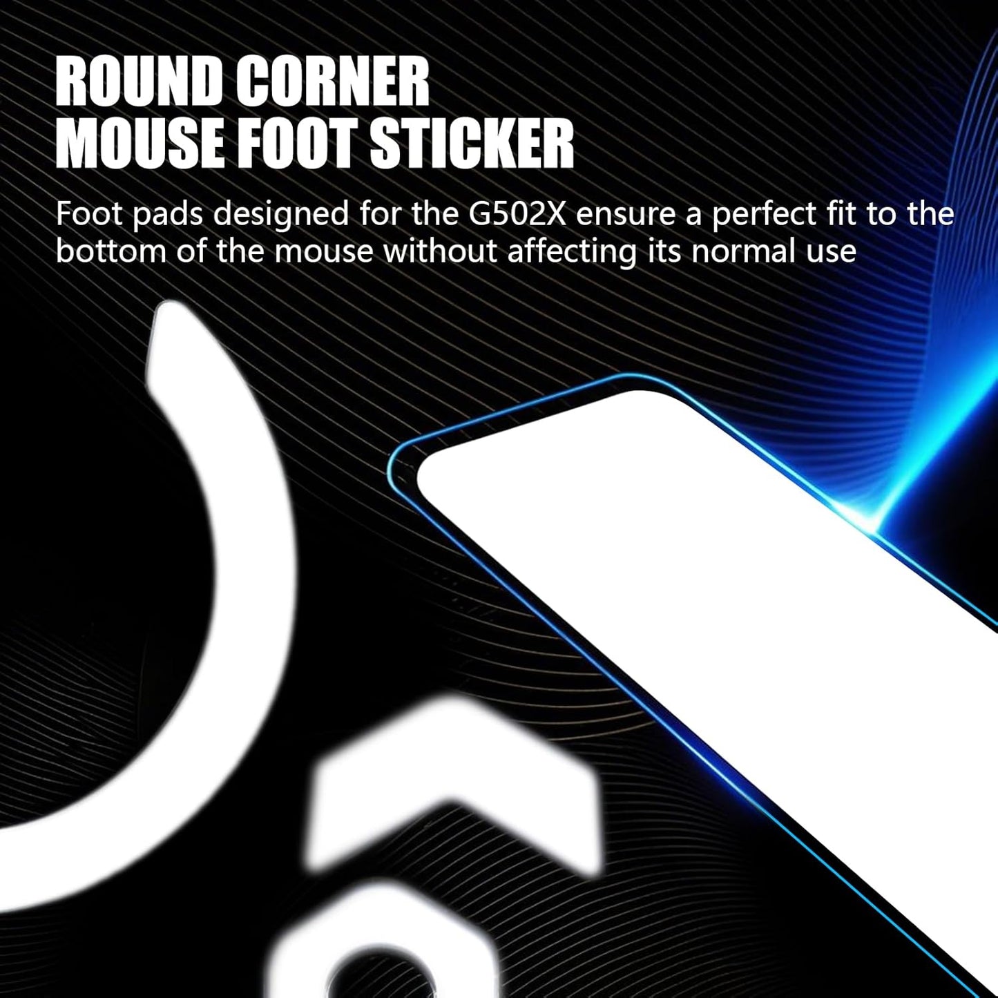 2 Pack Mouse Feet Sliding Stickers, Wear-Resistant Smooth Mice Glass Skates Pad (Glide Mice Skates, White PTFE) (6&7mm Universal Mouse Feet)