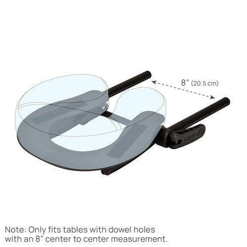 EarthLite Massage Table Face Cradle Deluxe Adjustable - Durable, Fully Adjustable Headrest Platform for Massage Chairs & Tables, Sterling