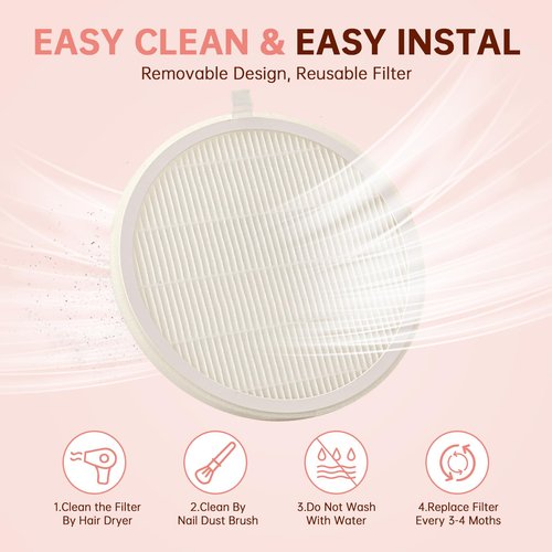 CHRISTINE SHELLY 3500RPM Cordless Nail Dust Collector,Portable Dust Collector Nail Tech with LED Display,Rechargeable Dust Suction Machine with Reusable Fillter for Acrylic Gel Polish,Salon & Home