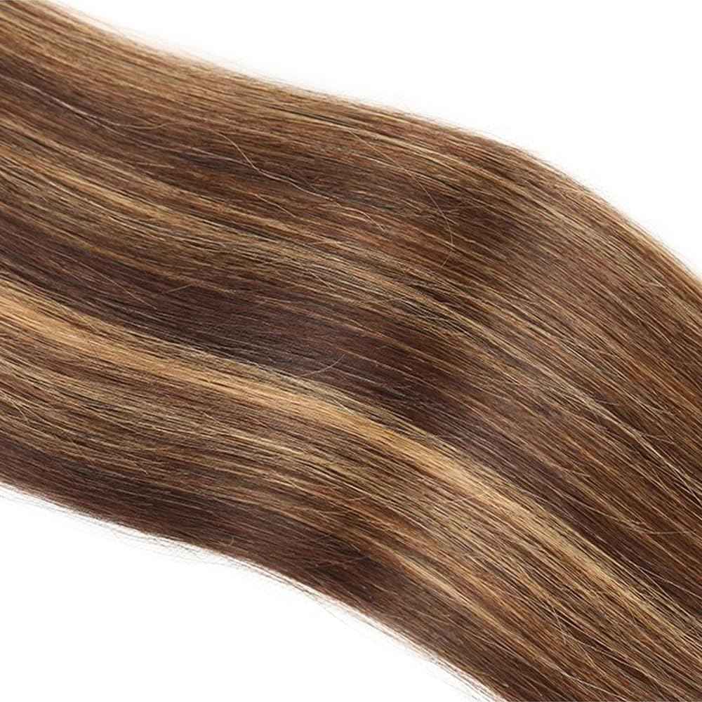26 28 30 Inch Highlight Bundles Human Hair P4/27 Straight Honey Brown Bundles Brazilian Virgin Human Hair Bundle Brown Highlights Bundle Silky Soft Remy Hair Extensions