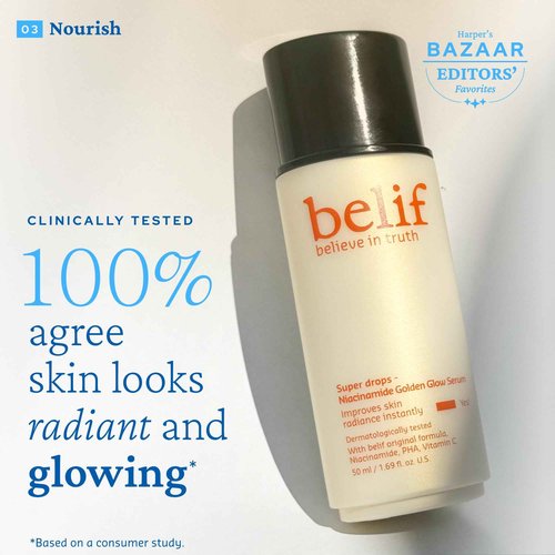 belif Uncover Your Glow Set, Aqua Bomb Daily Face Moisturizer, Niacinamide Vitamin C Golden Glow Serum, Aqua Bomb Hydrating Toner - Hyaluronic Acid, For All Skin Types, Korean Skin Care