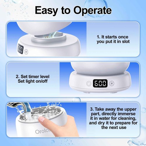 Ultrasonic Retainer Cleaner Machine,Mouth Guard Cleaner,Dental Pod Cleaner/Night Guard Cleaner/Aligner Cleaner Waterproof 3 Powerful Cleaning Modes 180ml-Best Gift for Braces Users/Christmas