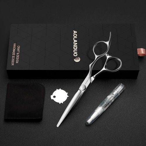 AOLANDUO Professional Hair Cutting Scissors - VG10 Steel Barber Shears, Ergonomic Handle - 1 Count, 6 in