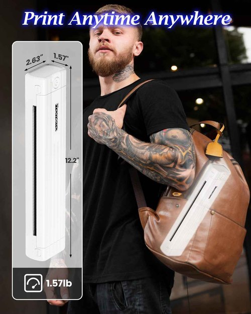 Tattoo Stencil Printer, Upgraded Thermal Tattoo Printer Machine with 10pcs Transfer Paper, Wireless Bluetooth Tattoo Printer for Tattoo Artists & Beginners, Compatible with iPad Phone PC