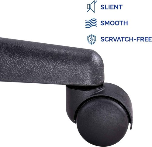 JMU Rolling Stool with Wheels, PVC Leather Large Seat Stool, 400lbs Weight Capacity, Heavy Duty Adjustable Height for Medical Tattoo Office Lab Dentists Healthcare (Black)