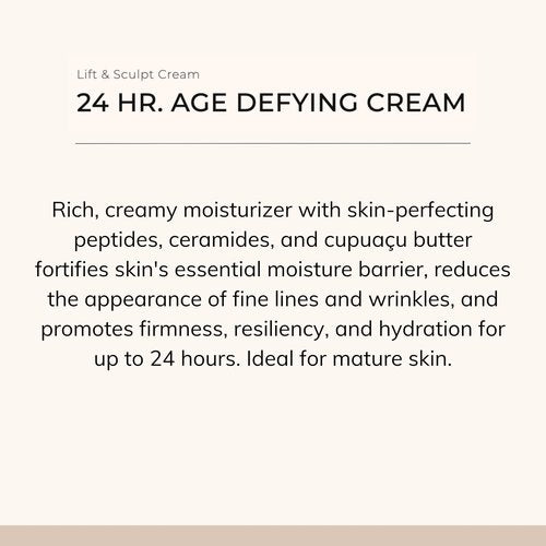 Le Mieux 24 Hr. Age Defying Cream - Hydrating Facial Moisturizer with Hyaluronic Acid & Peptides, Rich Anti-Aging Face Cream, No Parabens or Sulfates (1.75 oz / 52 ml)