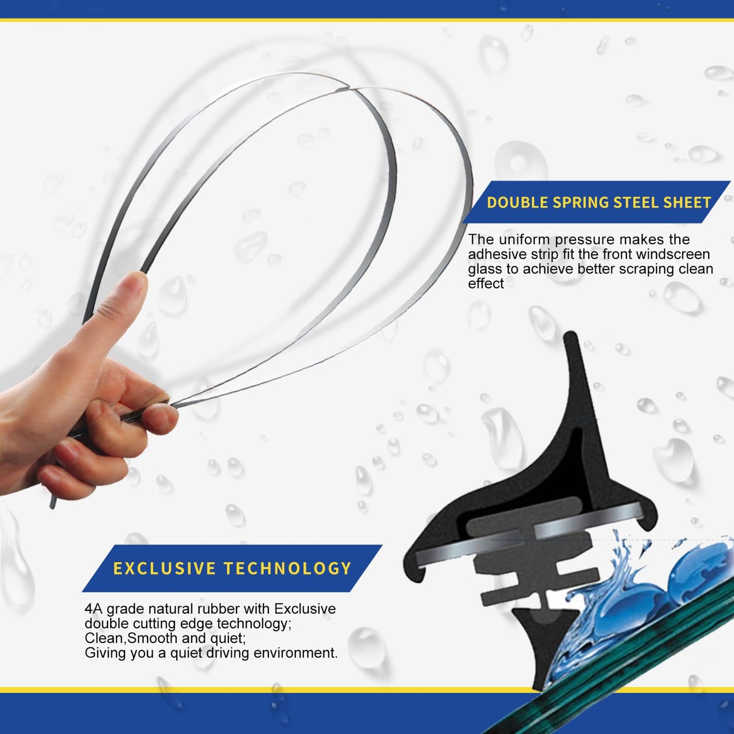 3 wipers Replacement For 2015 2016 2017 2018 2019 2020 2021 2022 2023 Jeep Renegade Windshield Wiper Blades Original Equipment Replacement - 22"+20"+11" (Set of 3) Top Lock