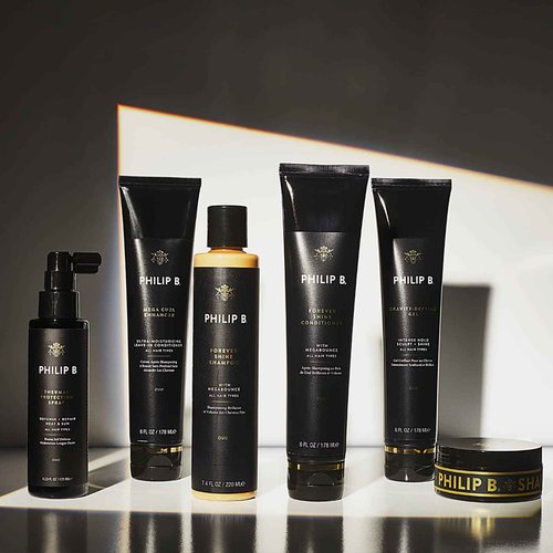 PHILIP B Forever Shine Shampoo, 7.4 fl. oz. (220 ml) - Volumizing Cleanser With Notes of Pure Oud Leaves Hair Smooth & Glossy, Reduces Frizz, For All Hair Types