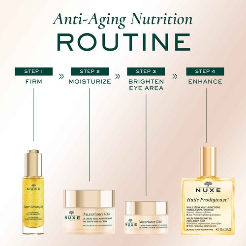 Nuxe Nuxuriance Gold Nutri-Fortifying Oil-Cream, Anti-Aging, Redensifying, Illuminating Face Moisturizer with Hyaluronic Acid & Nutri-Restorative Complex, 1.7 Fl Oz