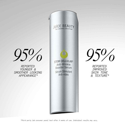 Juice Beauty Stem Cellular Anti-Wrinkle Booster Serum - 30 mL - Reduces Look of Fine Lines + Wrinkles - Enhances Skin Tone + Texture - Vegan, Cruelty Free