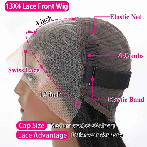 Holiden 200% Density 10 Inch Short Bob Wig Human Hair 13x4 HD Lace Front Wigs Straight Bob Lace Front Wigs Glueless (13x4 Black Bob Wig, 12 Inch)