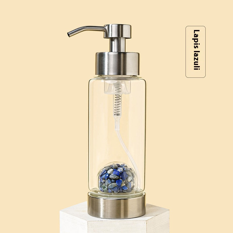 Natural Crystal Gravel Glass Bottle for Home & Garden Storage