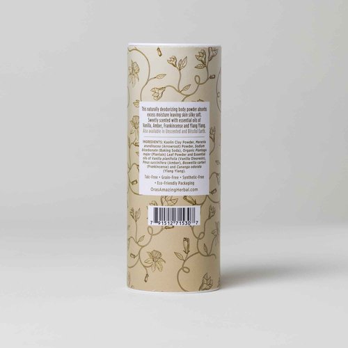 Body Powder for Women, Cornstarch and Talc Free Powder, Bath and Dusting Powder, Amber Oil, Frankincense Essential Oil, Ylang-Ylang, Vanilla, Warm Scent, Ora's Amazing Herbal, Sweet Love 2.5 oz 3 pack