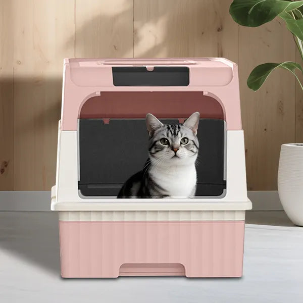 Automatic Cat Litter Box with Hands-Free & Silent Design for Multi-Cat Homes