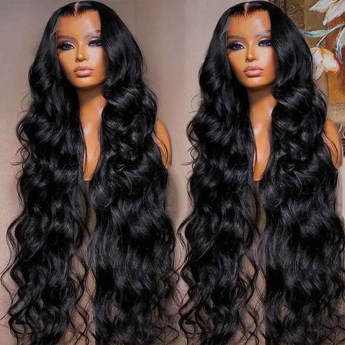 Wgfd 13x6 Body Wave Lace Front Wigs Human Hair 180% Density HD Lace Frontal Glueless Human Hair Wig for Women Pre Plucked with Baby Hair 28 inch