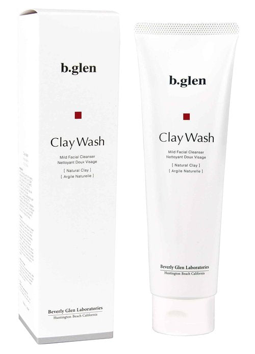 b.glen Clay Wash - Non-Foaming Face Wash for Men & Women from Japan with Hyaluronic Acid – Bentonite Clay – Helps for Dry Skin, Acne, Blackhead, Clogged Pores