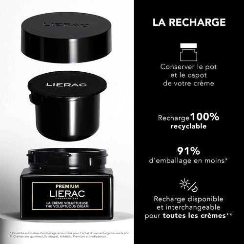 Lierac The Voluptuous Face Cream - Wrinkle-Minimizing Face Moisturizer Cream for Woman, Fine Lines, Hydrating, Corrects All the Signs of Aging with Niacinamide & Hyaluronic Acid, Sensitive Skin - 50ml