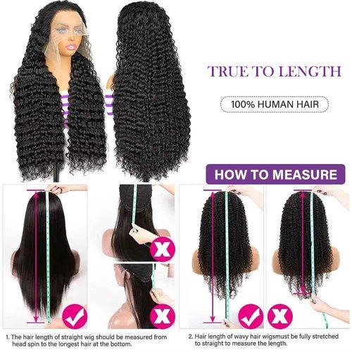 Tagota 22 Inch Deep Wave Lace Front Wigs Human Hair 13x6 HD Lace Front Wigs Human Hair Pre Plucked Brazilian Curly Wig Human Hair 200 Density Glueless Frontal Wigs with Baby Hair For Women
