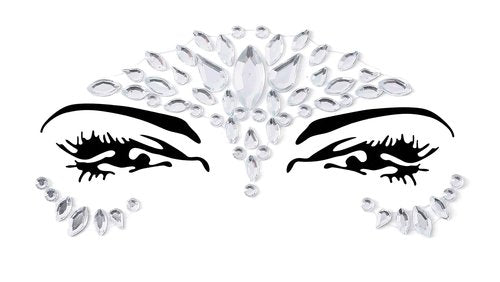 FACEGEM LONDON Face Gems Adhesive Glitter Jewel Tattoo Sticker Festival Gems Rave Party Body Make Up 100 PCS FACE GEMS