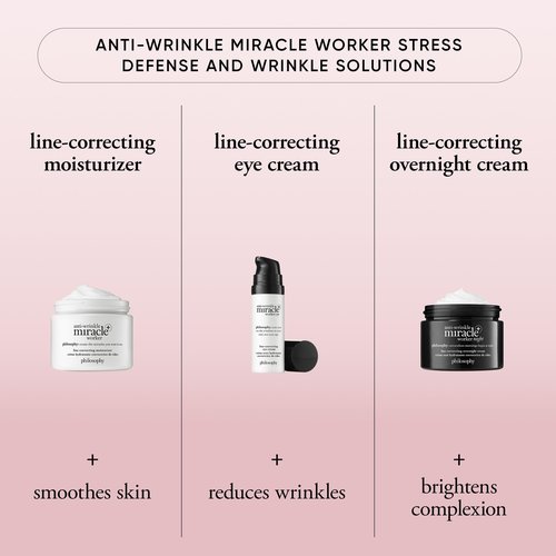 philosophy anti-wrinkle miracle worker line-correcting eye cream - with vitamin C & coconut oil - smoothes the skin around eyes & reduces dark circles - 0.5 fl oz