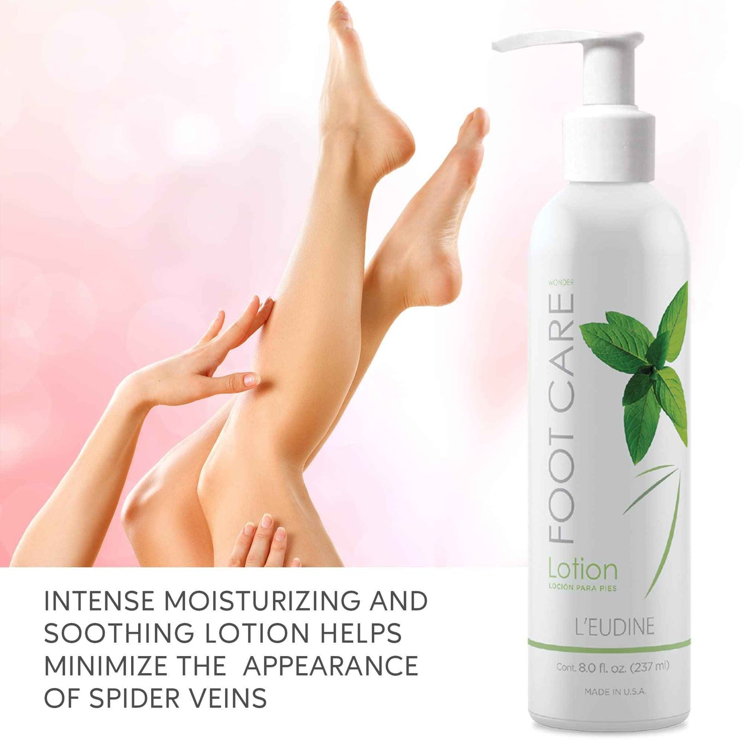 L’EUDINE Foot Lotion – Pack of 3 - Foot Care Cream with Arnica, Cocoa Seed Butter, Vegetable Glycerin, Mint – Foot Lotion for Dry Cracked Feet and Calluses – Refreshing and Moisturizing Foot Cream