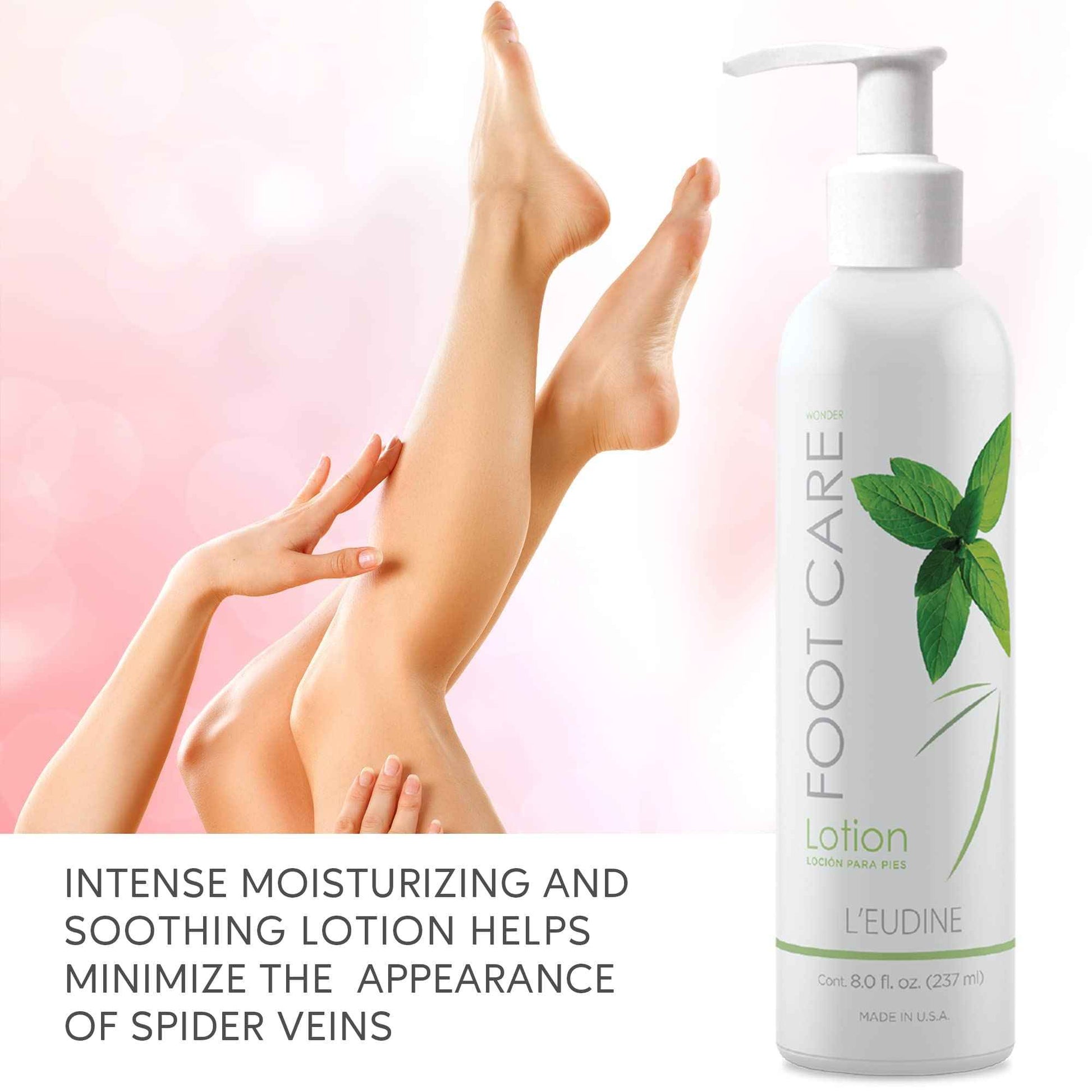 L’EUDINE Foot Lotion – Pack of 3 - Foot Care Cream with Arnica, Cocoa Seed Butter, Vegetable Glycerin, Mint – Foot Lotion for Dry Cracked Feet and Calluses – Refreshing and Moisturizing Foot Cream