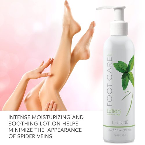 L’EUDINE Foot Lotion – Pack of 6 - Foot Care Cream with Arnica, Cocoa Seed Butter, Vegetable Glycerin, Mint – Foot Lotion for Dry Cracked Feet and Calluses – Refreshing and Moisturizing Foot Cream