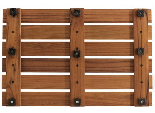 Teak Bathtub Tray and Teak Shower Mat S Bundle
